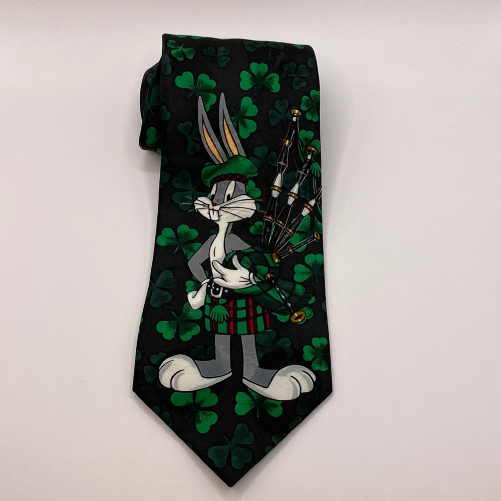 Men’s Looney Tunes Mania St. Patrick’s Day Neck Tie